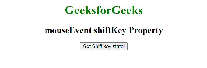 JavaScript MouseEvent shiftKey Property