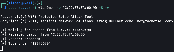 Brute-Forcing WPS Pins with Reaver in Linux