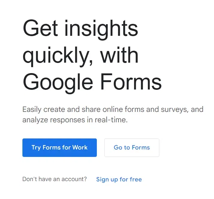 Select Go to Forms