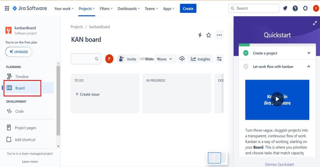 Created the Kanban Board.