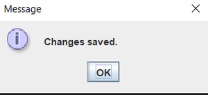 Confirm Message Dialog Output