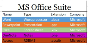 MS Excel