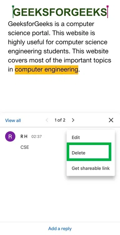 Remove Comments In Google Docs