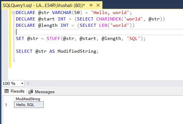 STUFF-with-String-Variable