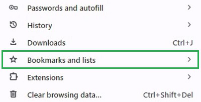 Hide or Show Bookmarks Bar