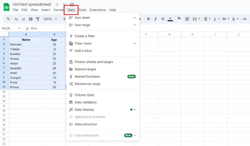 How to Sort Google Sheets