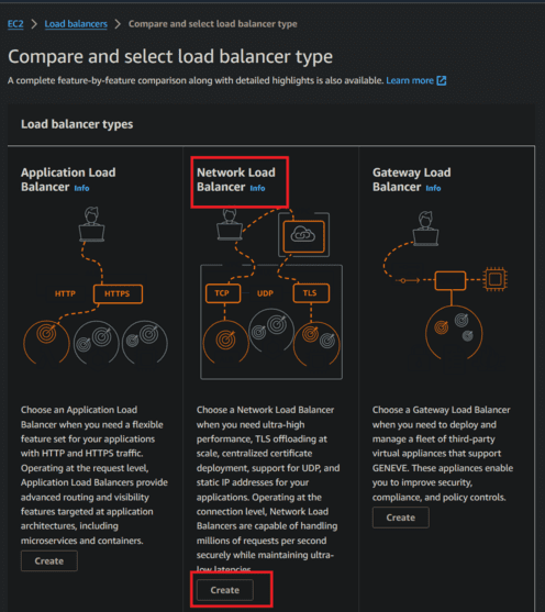 Select Network Load Balancer