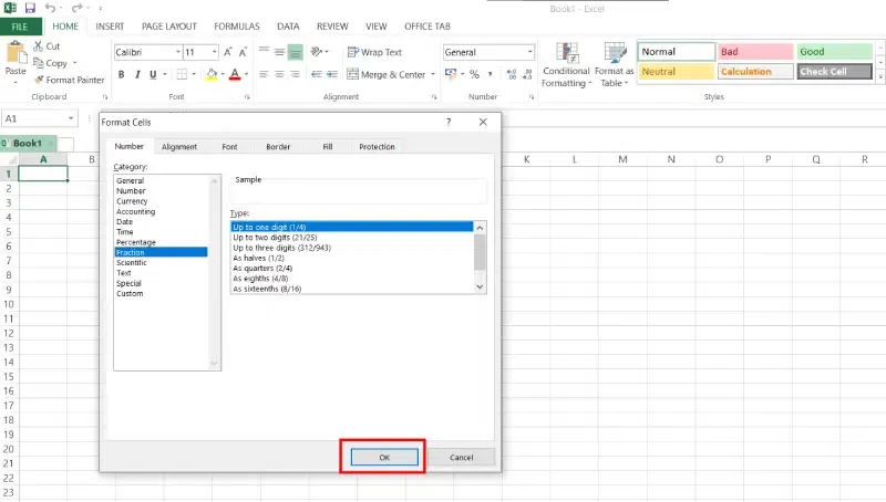 How to Use Fractions in Excel