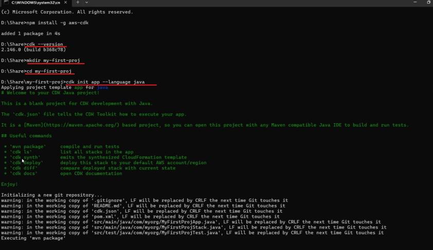installing and init