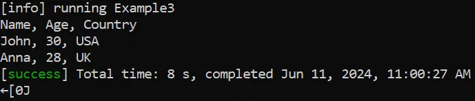 Running Scala CSV