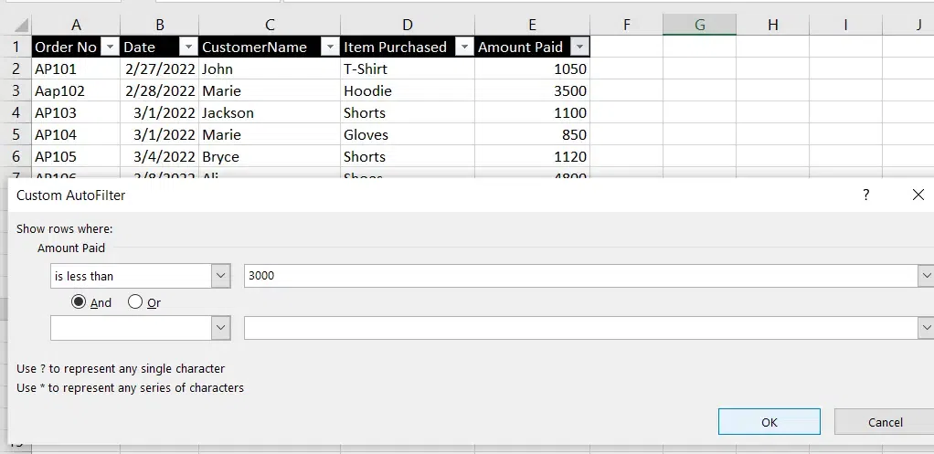 How to Add, Use and Remove Filter in Excel