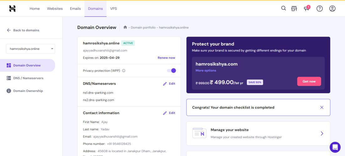 Manage Website