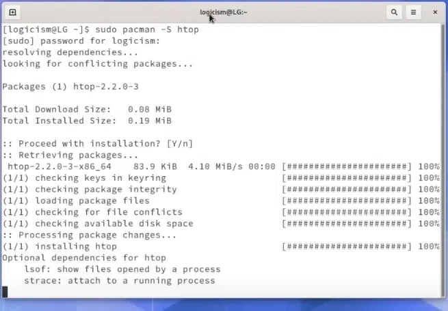 Install top.