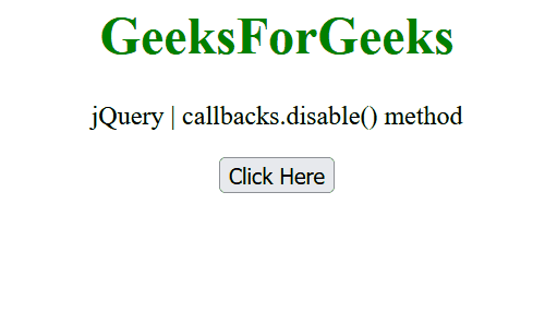 jQuery-callbacksdisable()-method