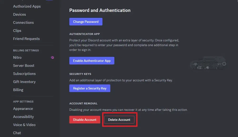 Delete Discord Account