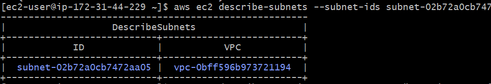 To verify subnet's VPC