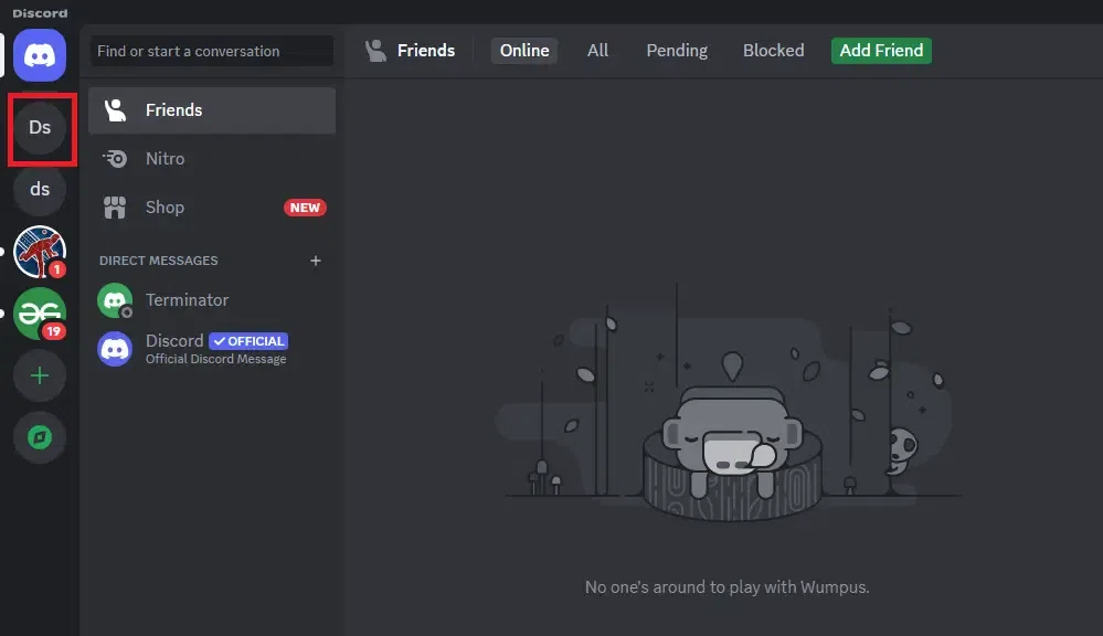 How to delete discord servers