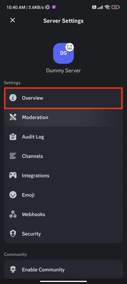 How to delete discord servers
