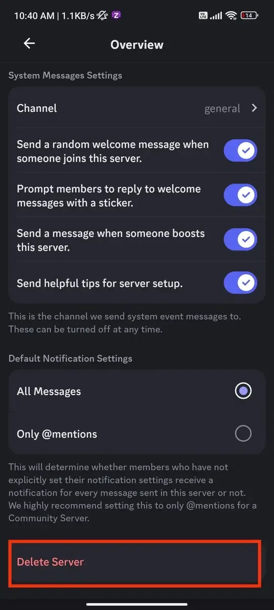 How to Delete Discord Servers
