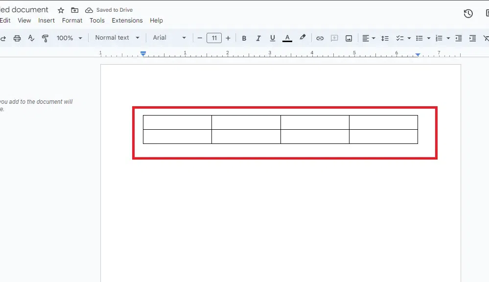 How to Delete a Table in Google Docs