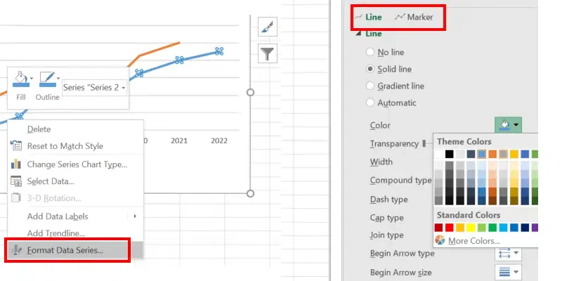 How to  Make a Line Graph in Excel