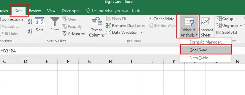 Use Goal Seek in Excel