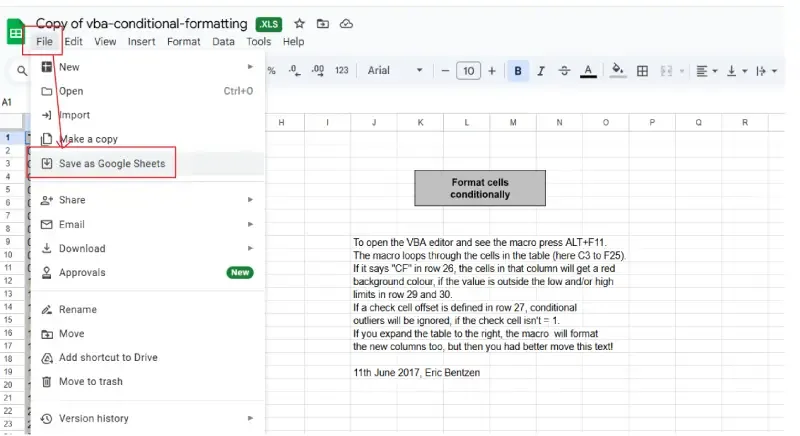 How to Convert an Excel to a Google Sheet