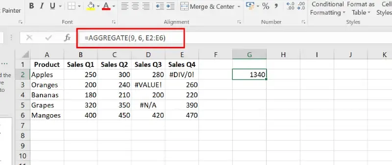 Excel AGGREGATE Function