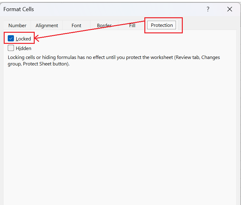 Lock Cells In Excel