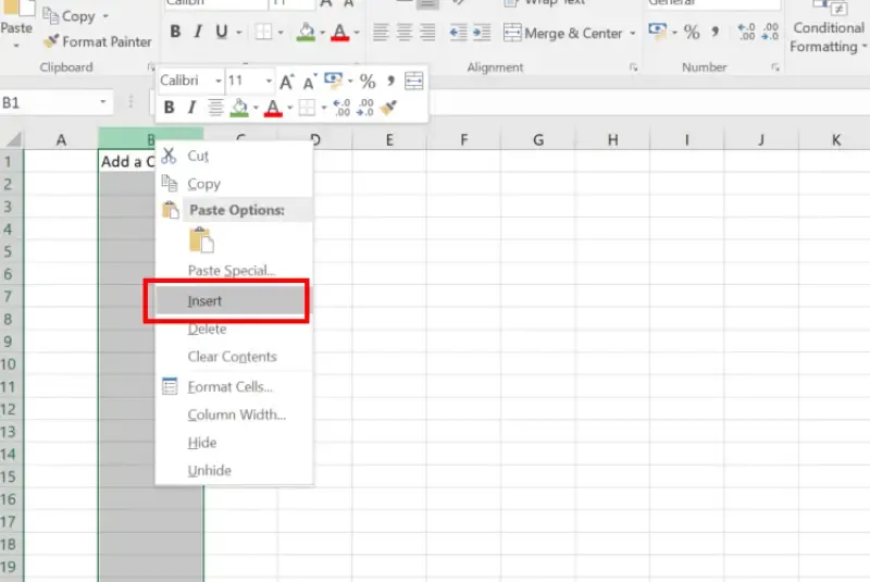 How to Add a Column in Excel