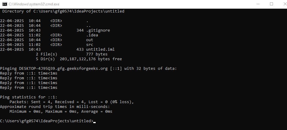 RunningVariousCommands