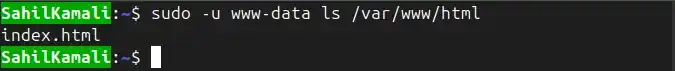 sudo--u-www-data