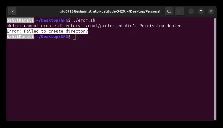 eror-mkdir-script-op