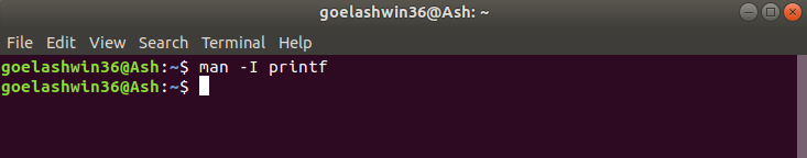man -I printf