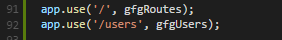 app use route appjs
