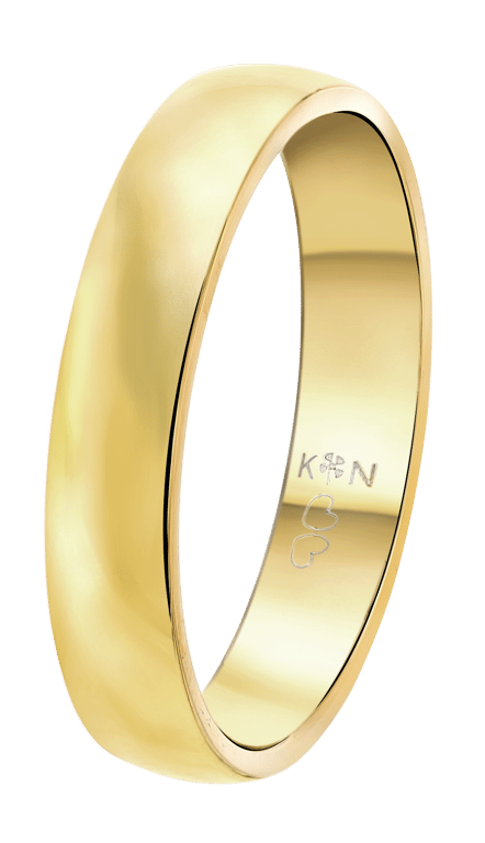Stainless steel goldplated herenliefdesring Malaga