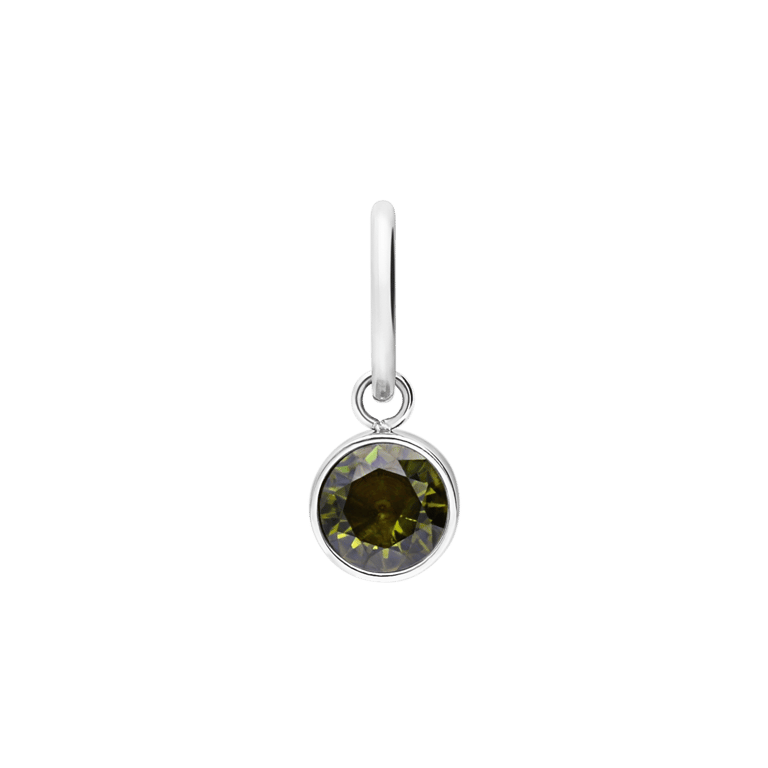 Stainless steel bedel geboortesteen augustus