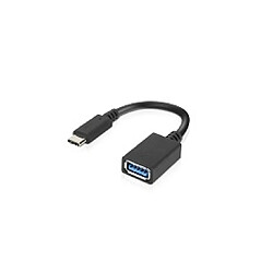 Lenovo - Adaptateur USB-C vers USB-A Câble adaptateur - USB-C vers USB-A - Longueur 0.14 m - Noir