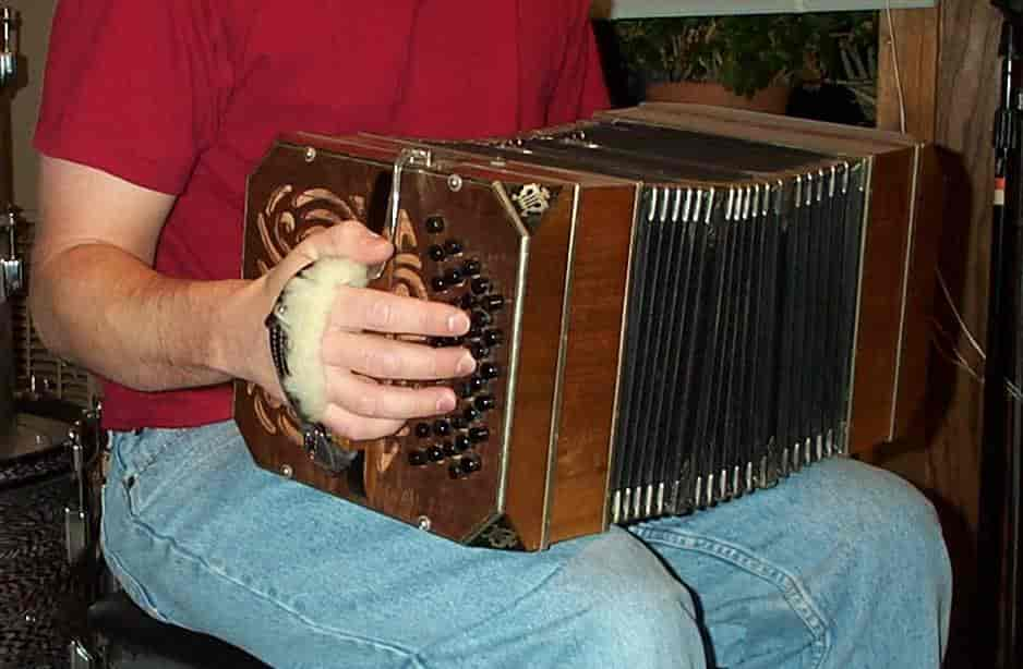 Bandoneon produsert i Tyskland rundt 1949.