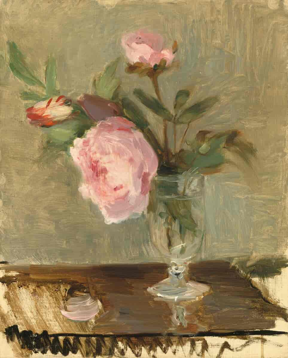 Peoner (Pivoines), olje på lerret, ca. 1869 Mål: 40.8 x 33 cm.