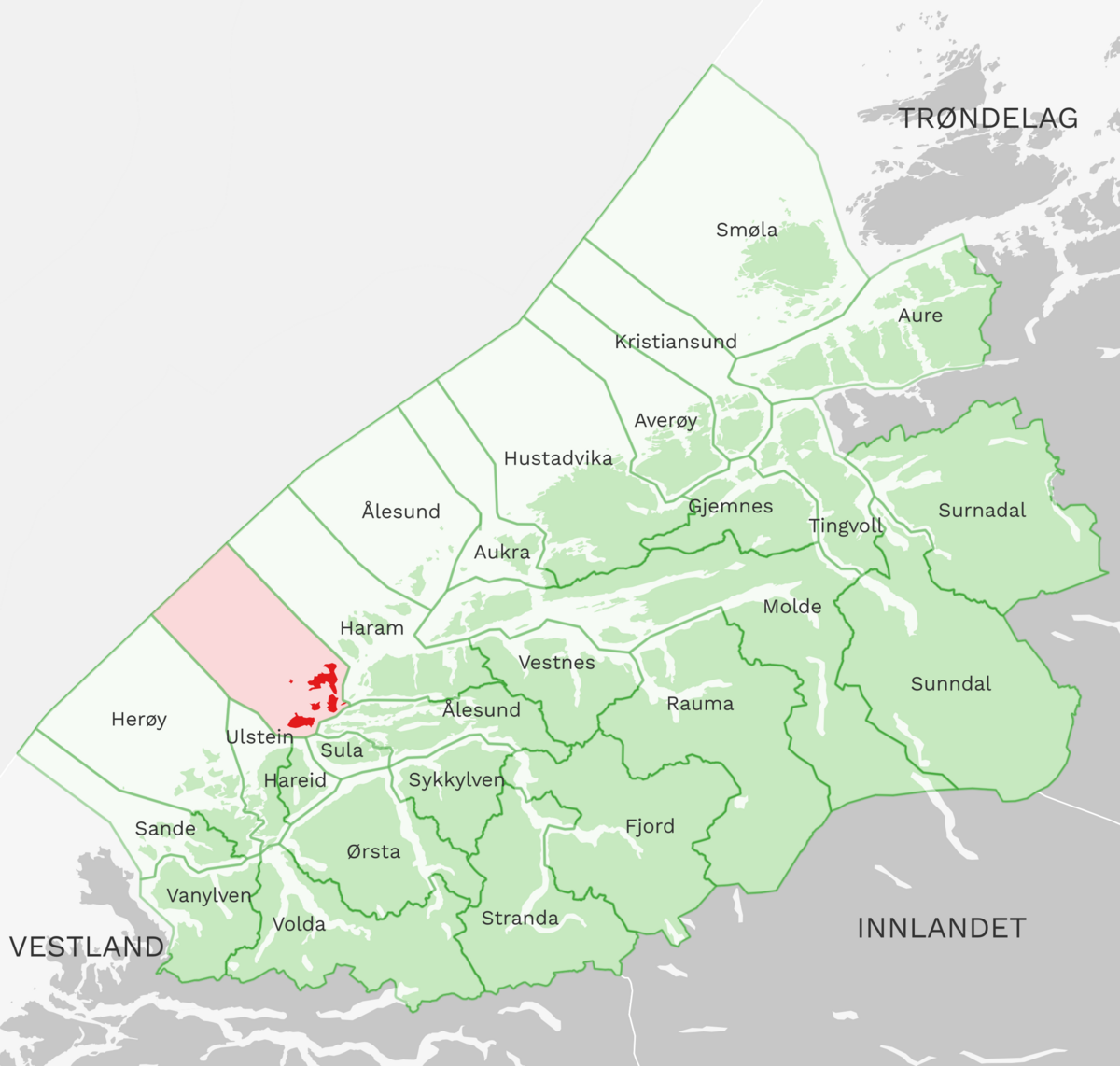 Kart: Giske kommune i Møre og Romsdal