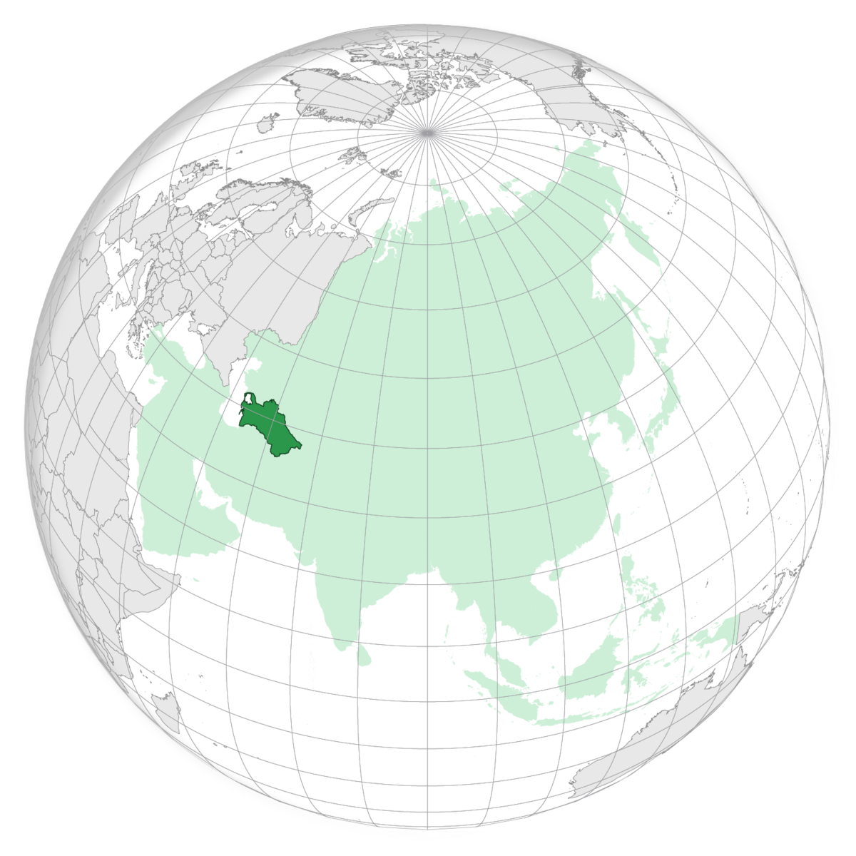 plassering av Turkmenistan på jordkloden. Kart
