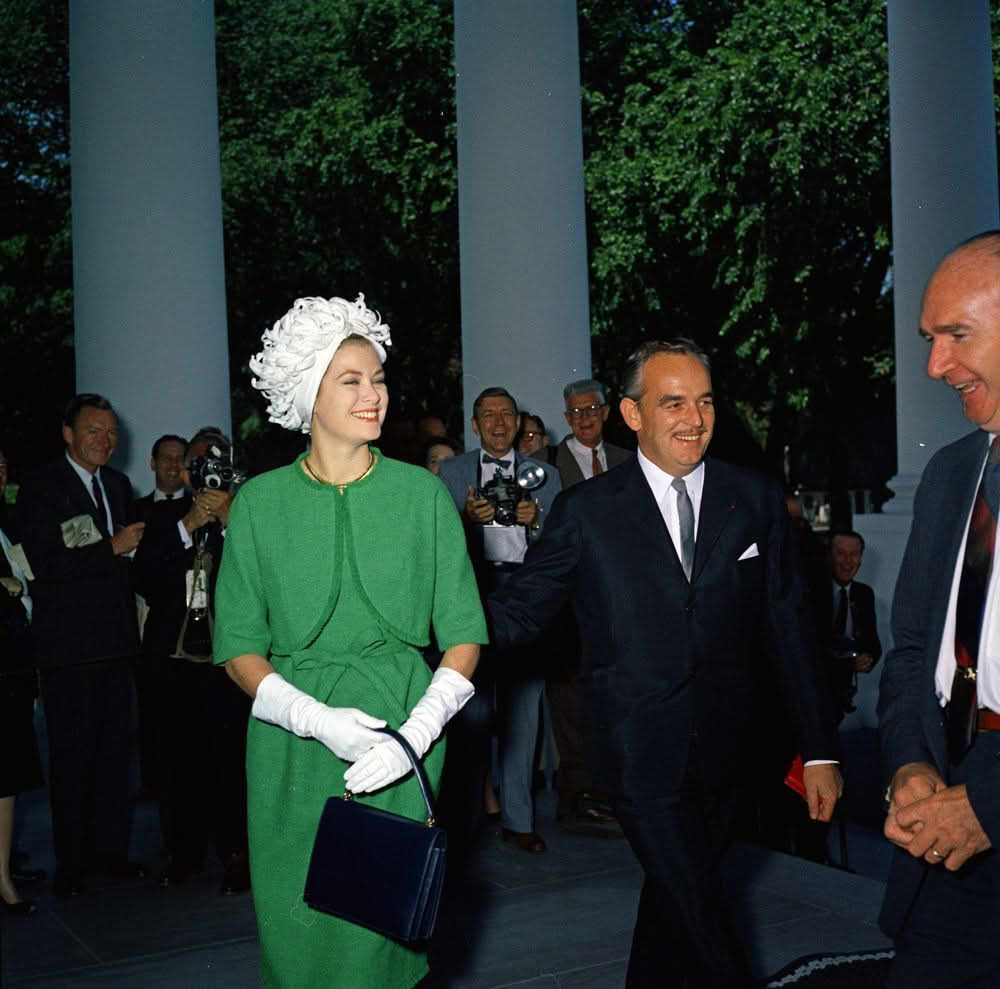 Fyst Rainier og Grace Kelly på statsbesøk i USA, 1961