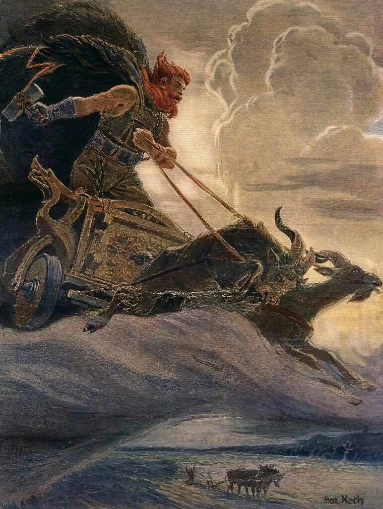 Litografi av Donar-Thor
