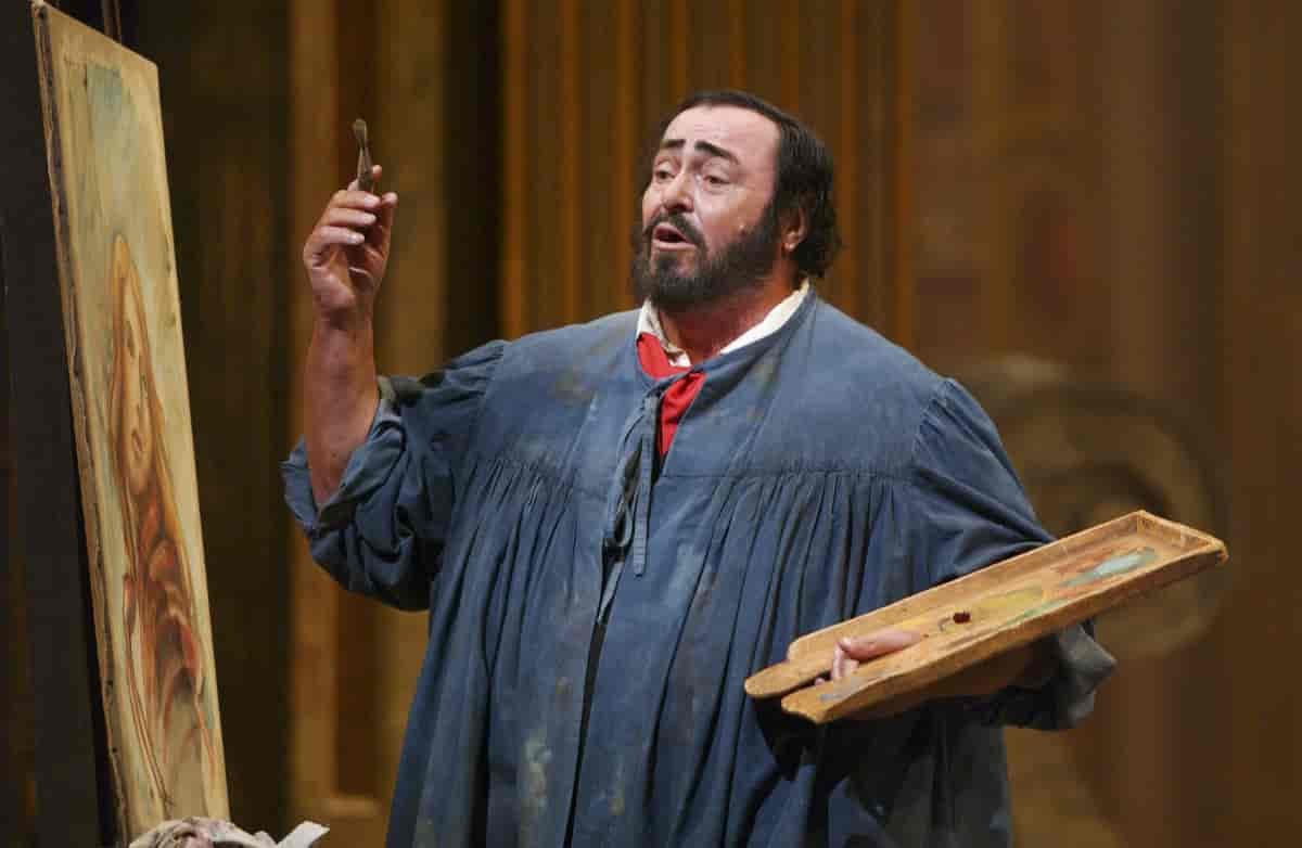 Pavarotti i operaen Tosca, 2002