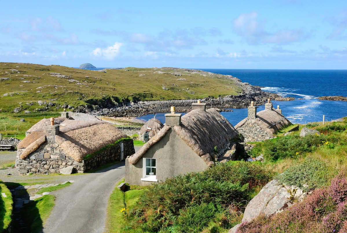 Garenin blackhouse village, Lewis, Hebridene