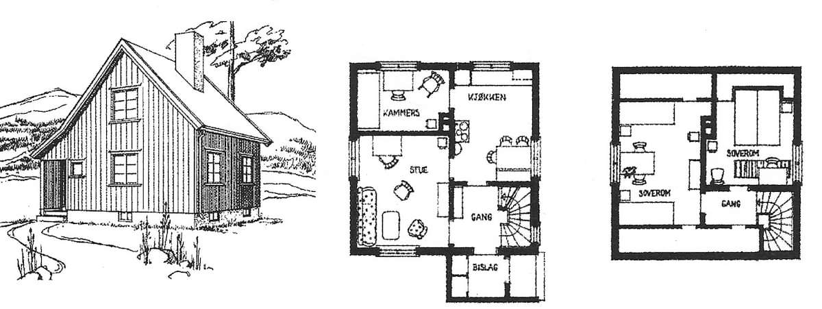 Boligdirektoratets typetegning 202 fra 1947