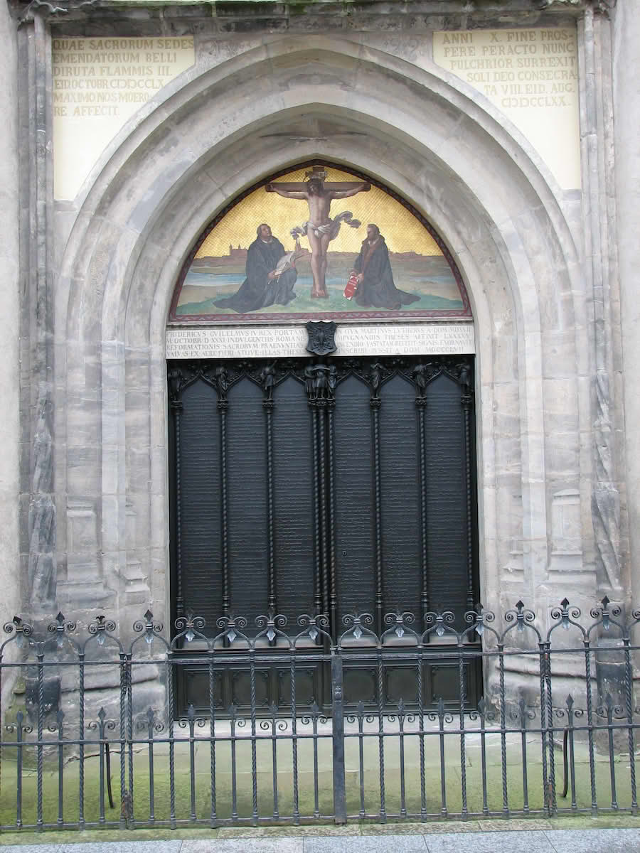 «Tesedøren» på slottskirken i Wittenberg.