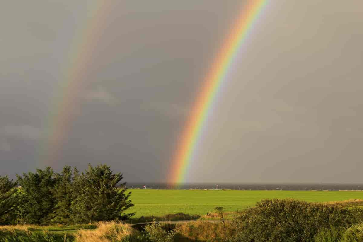 Regnbue på Jæren.