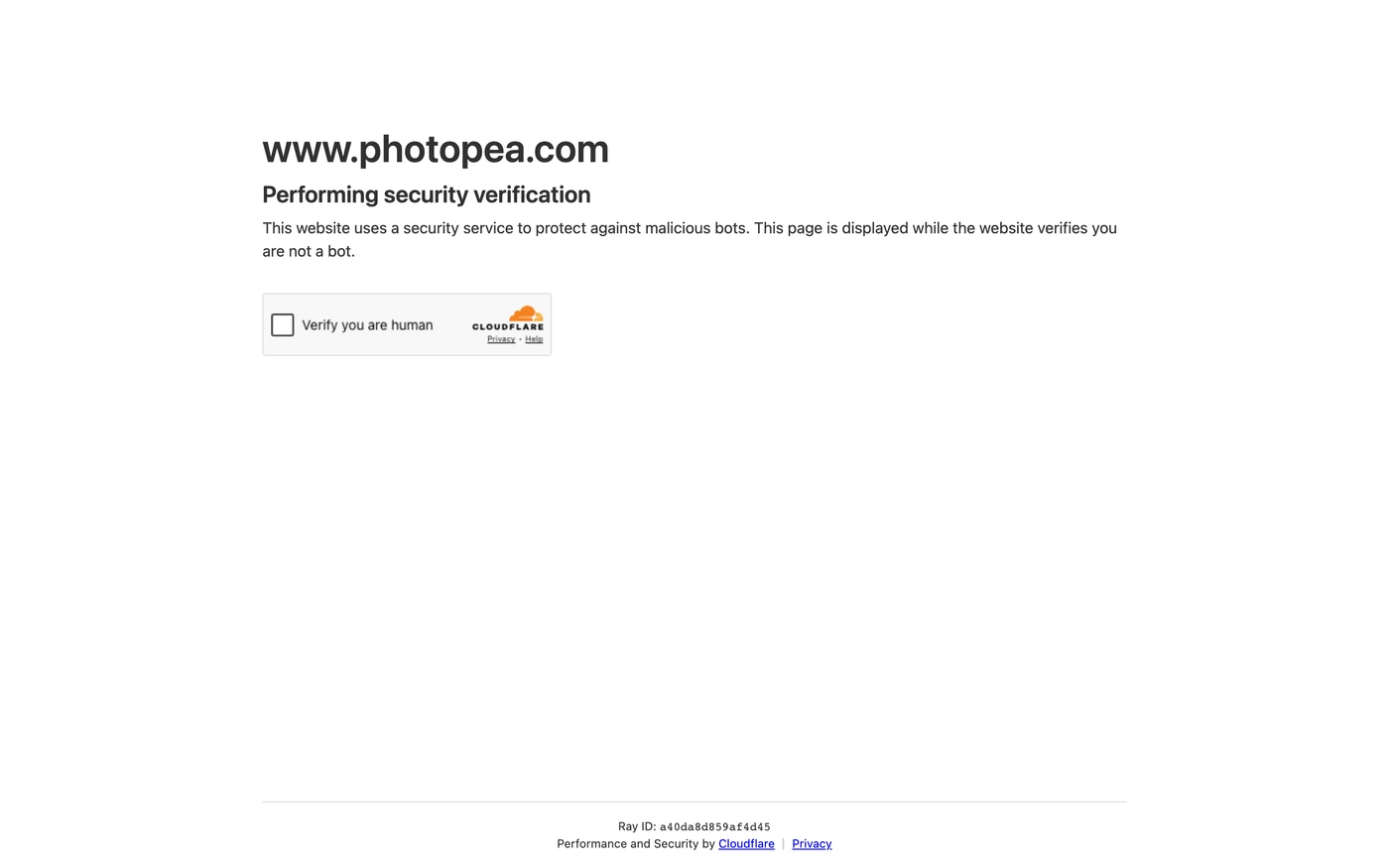 Photopea homepage